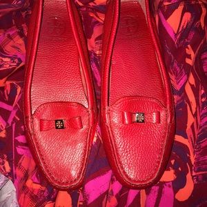 Tory Burch Red Loafers